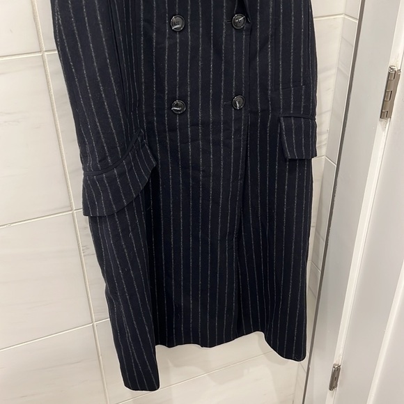 Baum Und Pferdgarten | NWT Darla Wool Blend Coat in Navy Pinstripe - Size Small - Picture 10 of 15